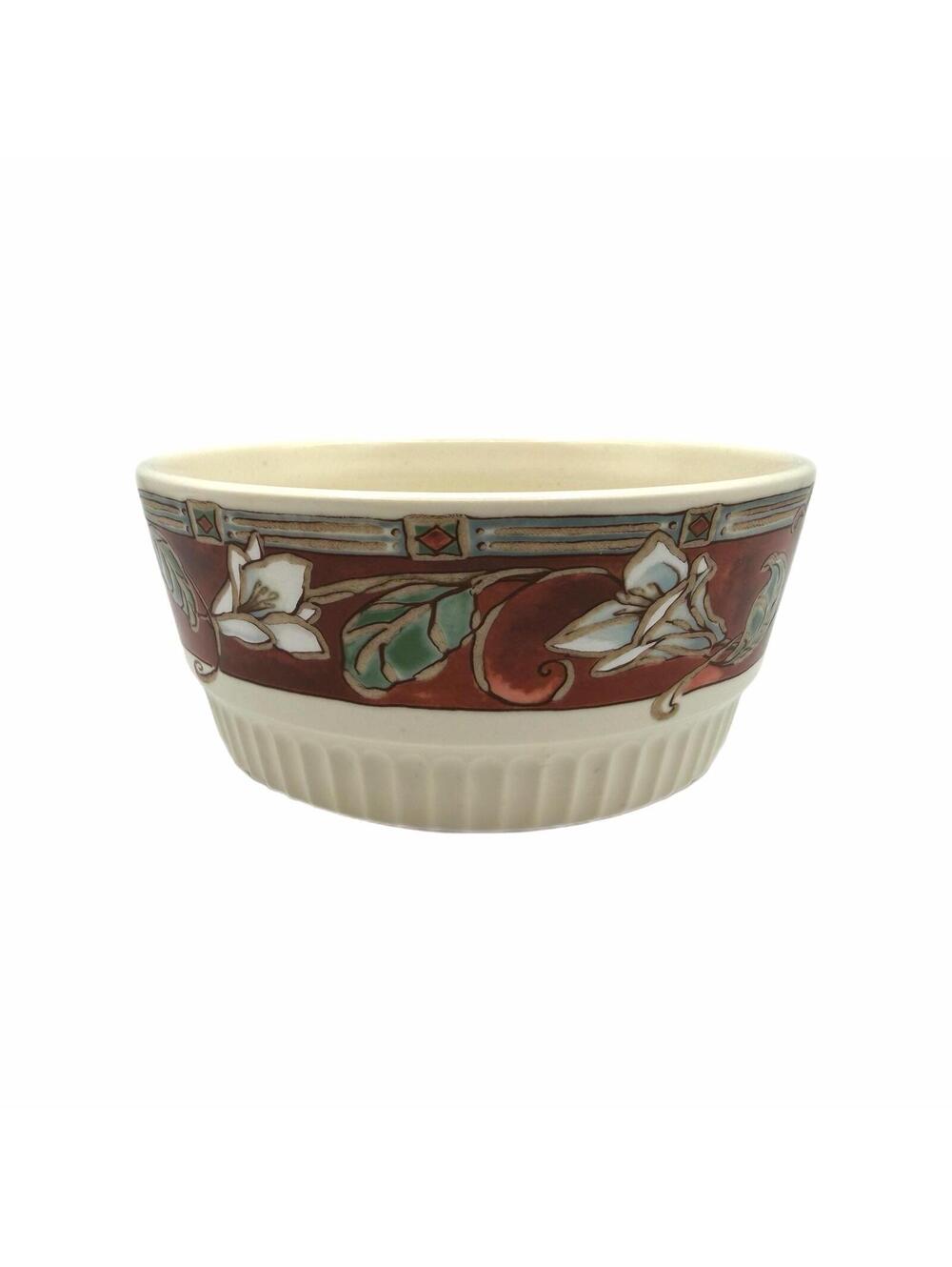 Vintage Pfaltzgraff Mission Flower 6.5” Round Baker Dish / Serving Bowl